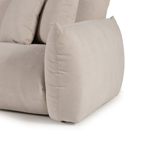 Sofá Aconchego - Tela Microfibra - 2 módulos T1569 (Beige)