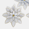 SET FLOR METAL BLANCO 3PZAS Unica