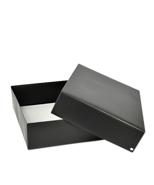 Cajas decorativas 26x26 - 16x16cm tapa papel teñido negro Iki Arte Oriental  