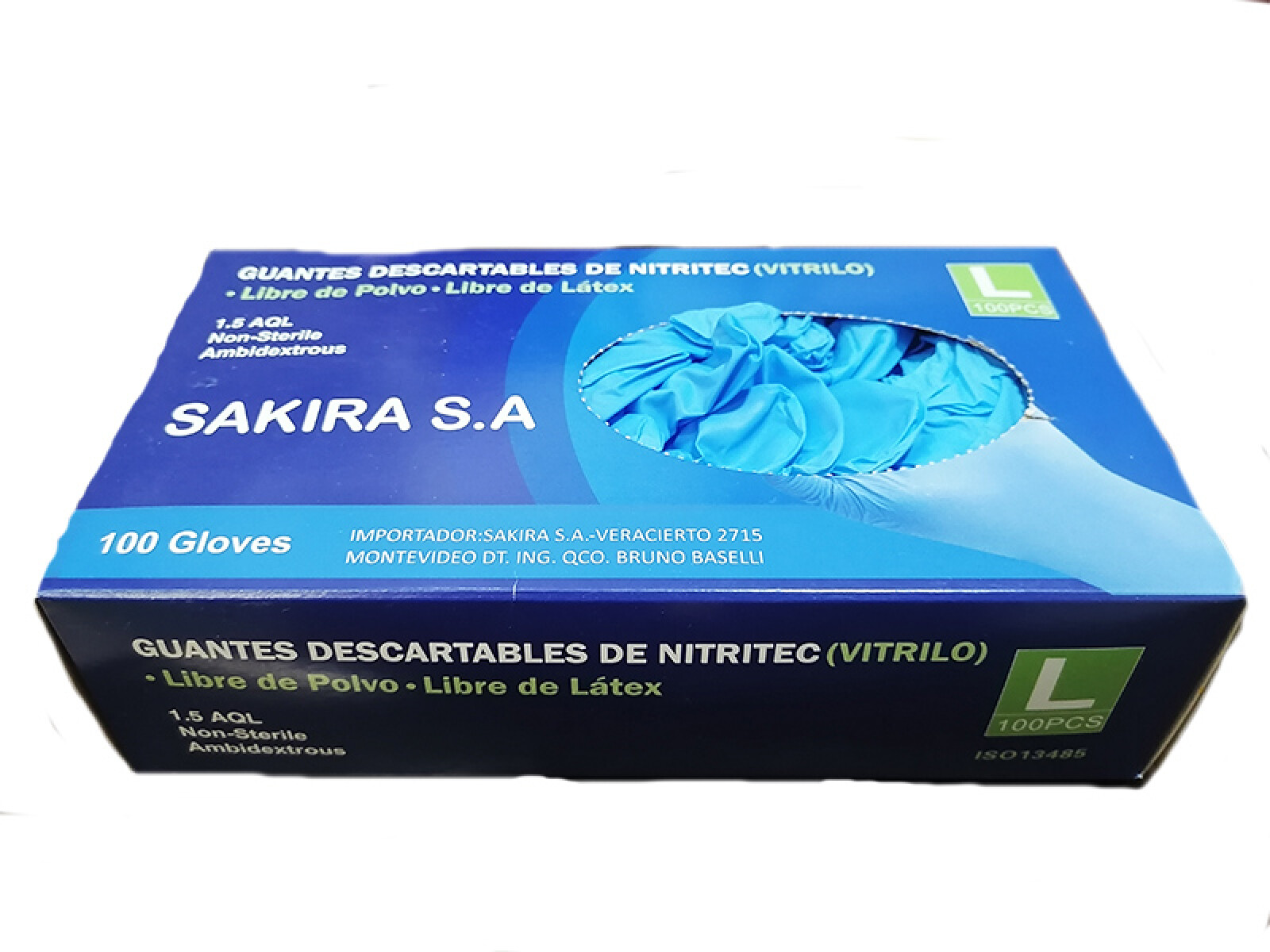 Caja de guantes descartables de nitrilo x100 