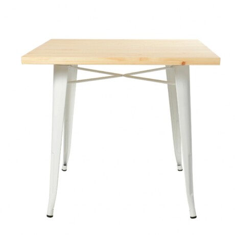 MESA TOLIX CUADRADA 70X70 Mesa De Comedor Cuadrada Tolix 70CM Blanca