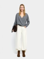 Jersey De Punto Cruzado gris
