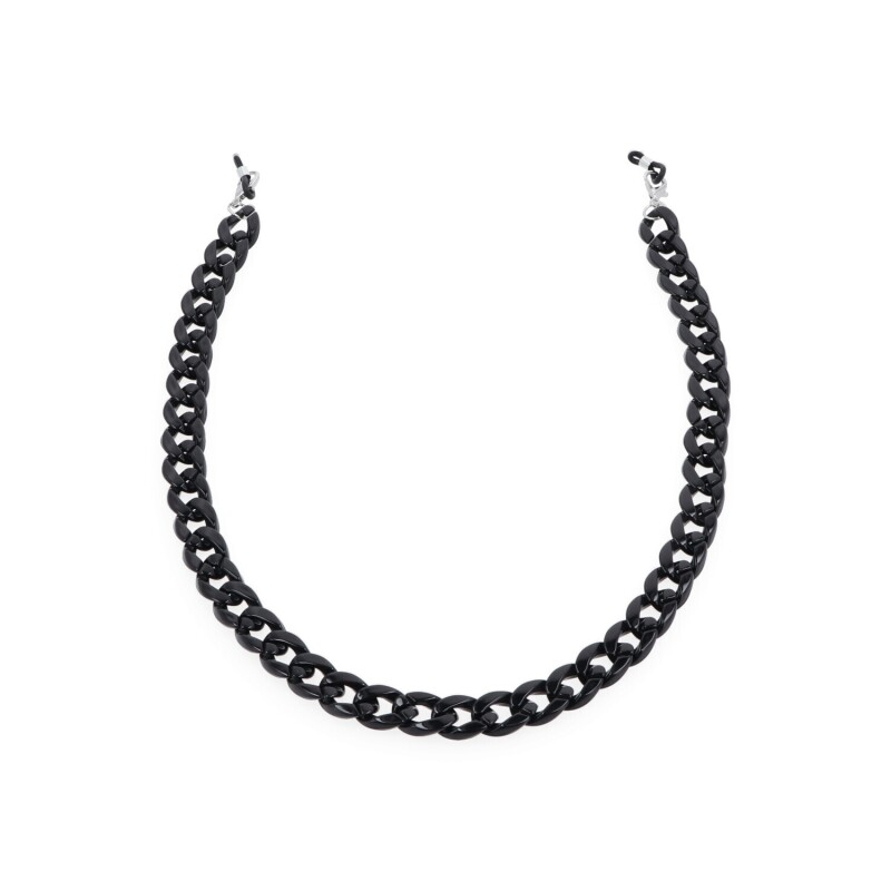 Cadena para lentes y tapabocas en acetato Negro