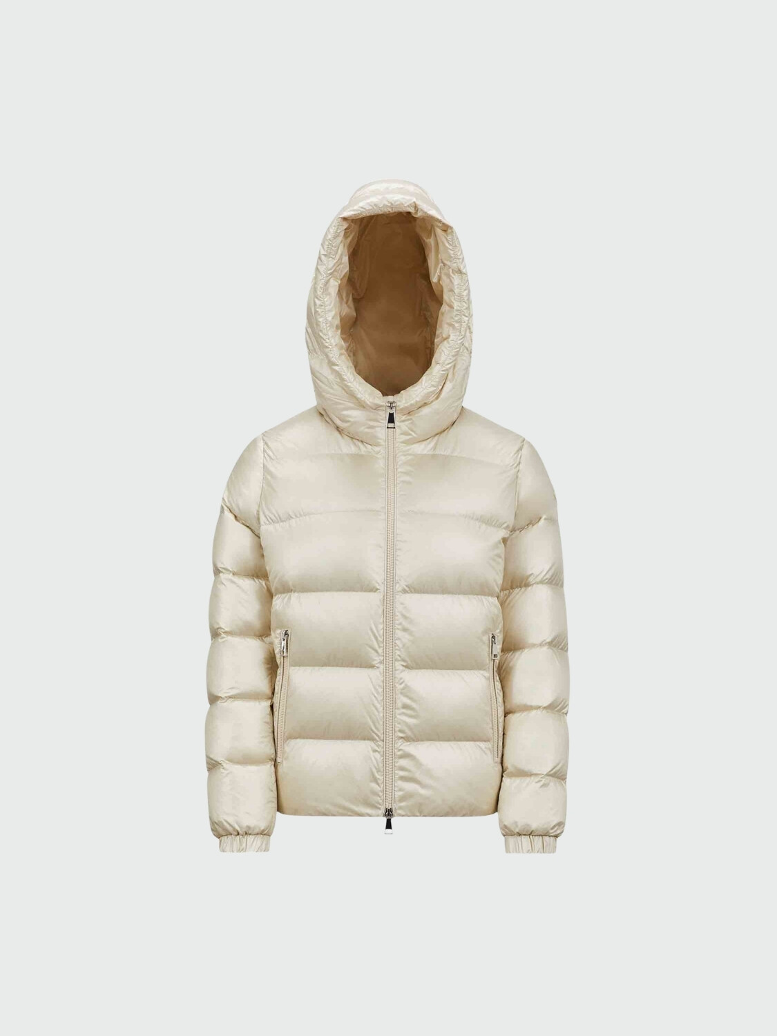 Moncler - Campera rellena de plumas con capucha, Biron Blanco