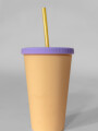 Vaso Con Tapa + Sorbito Arcay Estampado 3