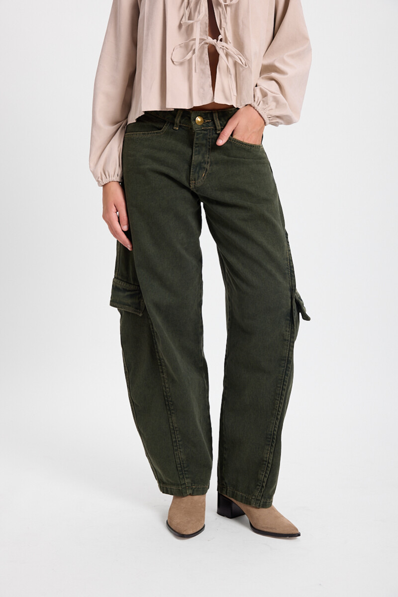 Jean Task Verde Washed