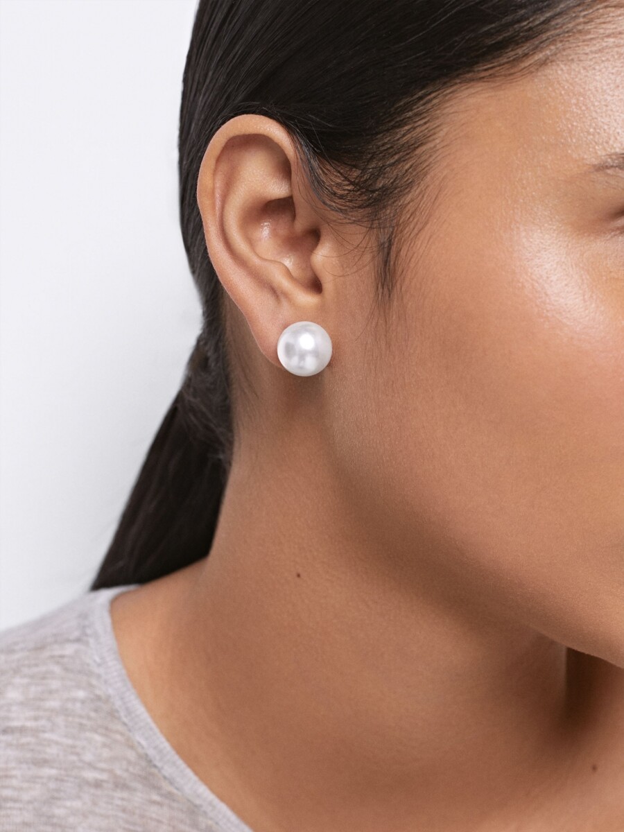 Pendientes Con Perlas beige