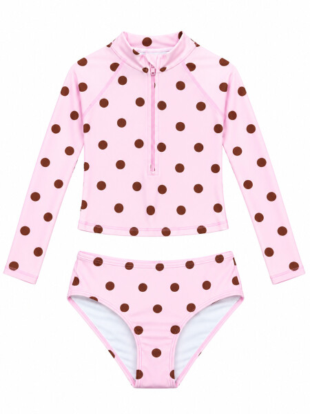 MALLA ENTERA POLKA ROSADO
