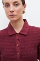 Camisa punto smock bordo