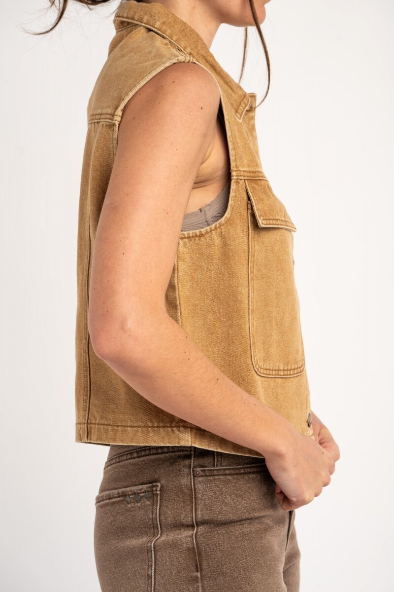 Chaleco Lavado Camel