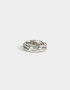 Anillos Medianos y Grandes Metal Anillo Metálico Entrelazado - Plateado