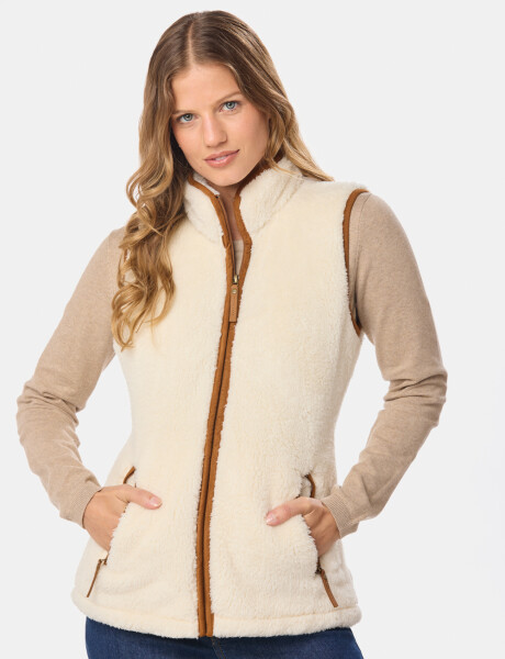 CHALECO EN SHERPA Beige
