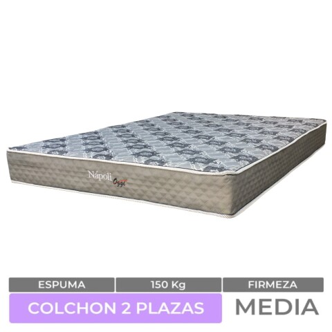 DOS PLAZAS - Colchón 2 plazas Napoli jaquard Espuma Firme 188x138x20 DOS PLAZAS - Colchón 2 plazas Napoli jaquard Espuma Firme 188x138x20