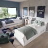 Cama Marinera 1 Plaza Hashtag - Blanca Cama Marinera 1 Plaza Hashtag - Blanca