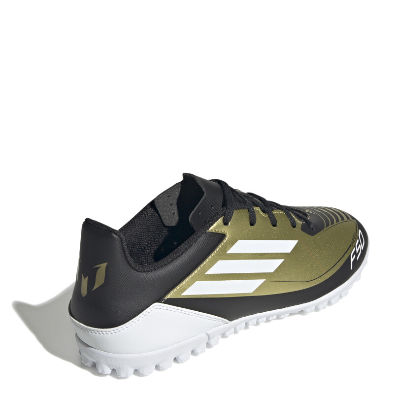 Championes Unisex Adidas Fútbol 5 F50 Club Messi TF Dorado - Negro - Blanco