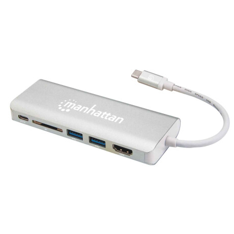 Hub USB C - Docking 2 USB Hdmi RJ45 SD Card - Manhattan 5382