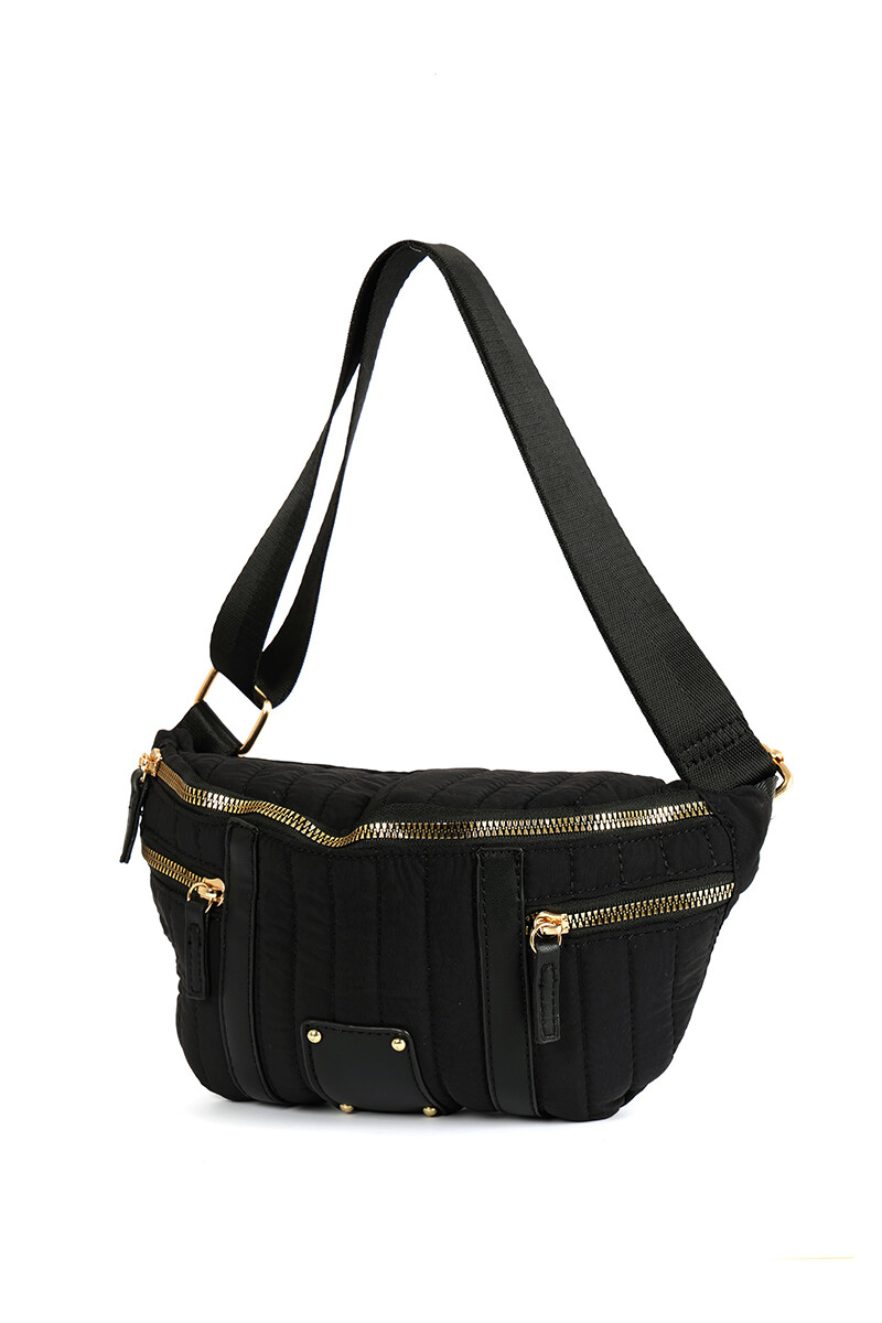 Riñonera multicierres Maddalena Negro
