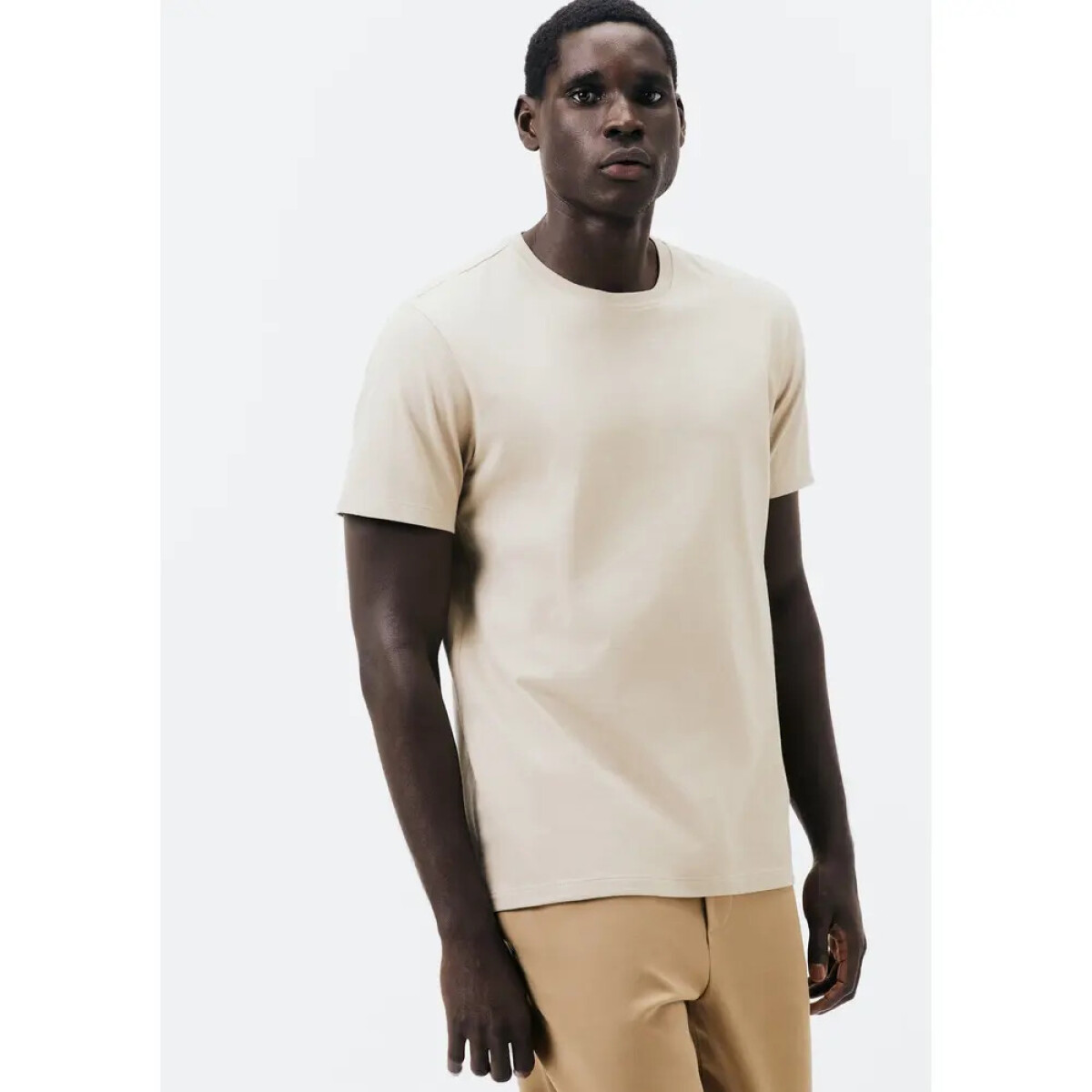 CAMISETA MM MASC - MARROM CLARO 