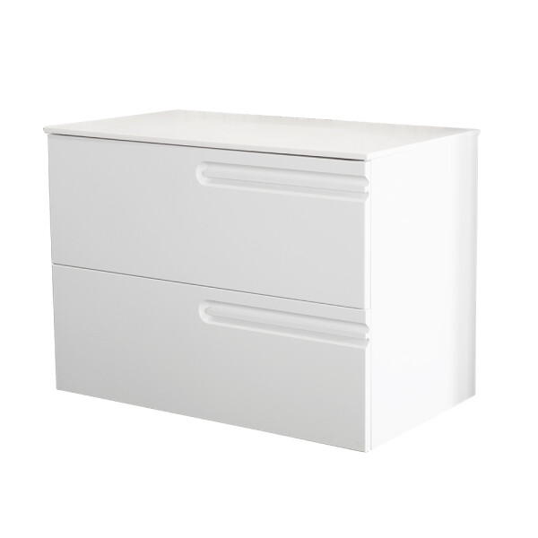 MUEBLE DE BAÑO SUSPENDIDO MODELO ECONIC 80 CM BLANCO MATE CON ENCIMERA Mueble De Baño Suspendido Modelo Econic 80 Cm Blanco Mate Con Encimera