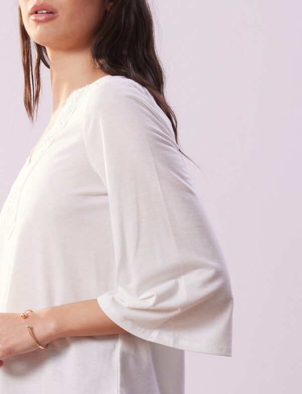 Blusa Crochet BLANCO