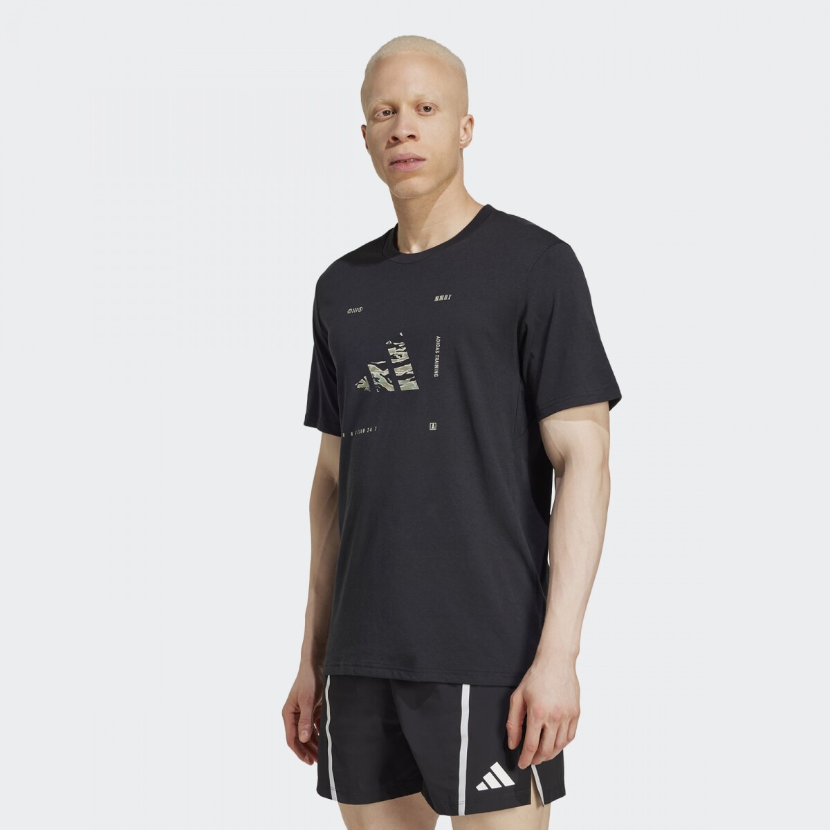 Remera Adidas Climacool Training Camo Logo Graphic - Negro 