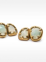 Pendientes De Clip Ovalados azul