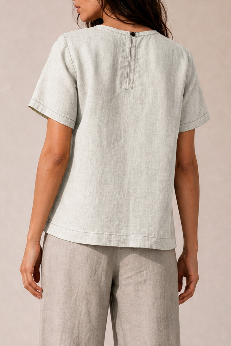 BLUSA LINO CRUZ NATURAL