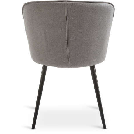 Silla De Comedor Risskov Tela Gris Claro/Negro