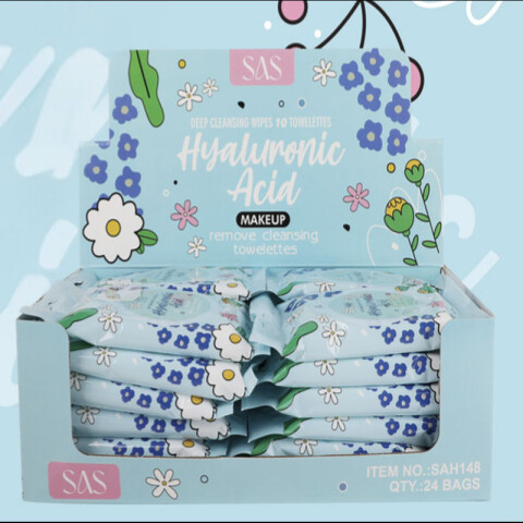 SAS Toallitas desmaquillantes ácido hialurónico x10pcs Sas Toallitas Desmaquillantes ácido Hialurónico X10pcs