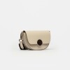 Mini Bag The Circle En Cuero Charol Arrugado Natural