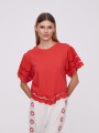 Remera Viamonte Rojo Anaranjado