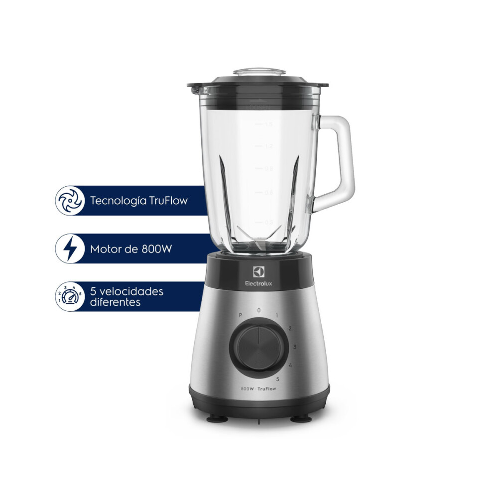 Licuadora Electrolux Jarra de Vidrio 700W 1.5L Inoxidable EBS30 Inoxidable