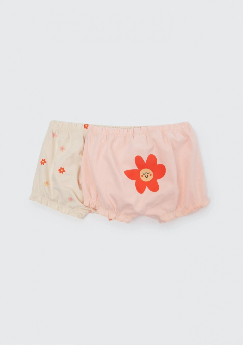KIT CON 2 SHORTS DE BEBÉ ESTAMPADOS - MULTICOLOR 