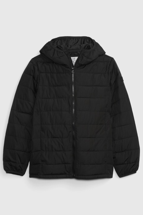 Campera Con Capucha Niño True Black