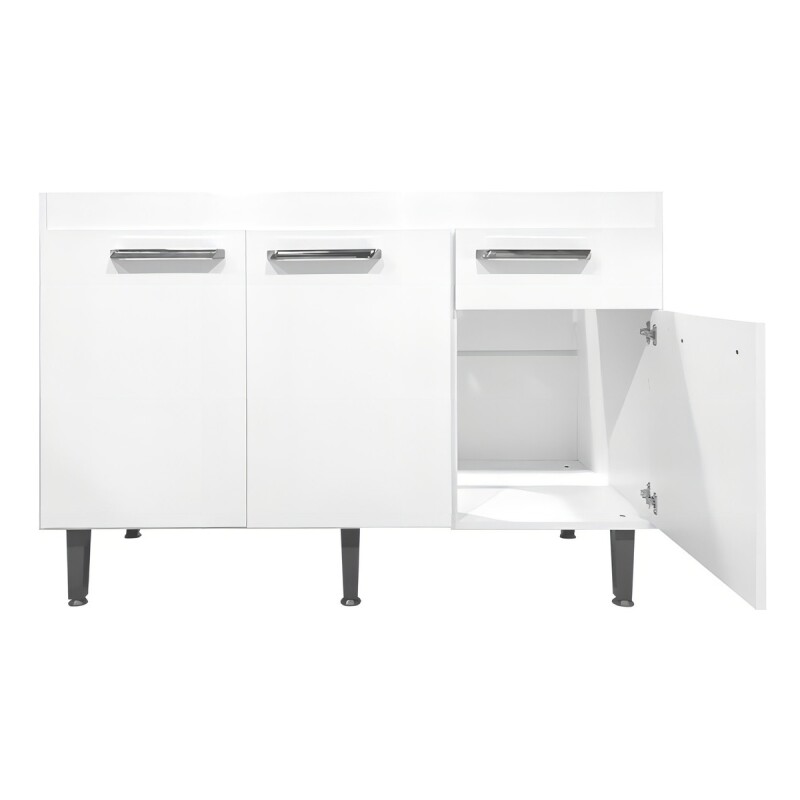 Encimera De Cocina Sin Fregadero, 3 Puertas Y 1 Cajón, Color Blanco Encimera De Cocina Sin Fregadero, 3 Puertas Y 1 Cajón, Color Blanco