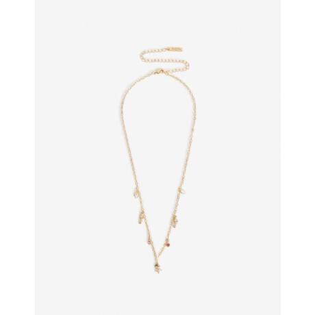 Collar Corto Multicharm Dorado