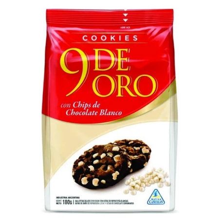 GALLETA 9 DE ORO 120G COOKIES C/CHIPS BLANCO GALLETA 9 DE ORO 120G COOKIES C/CHIPS BLANCO