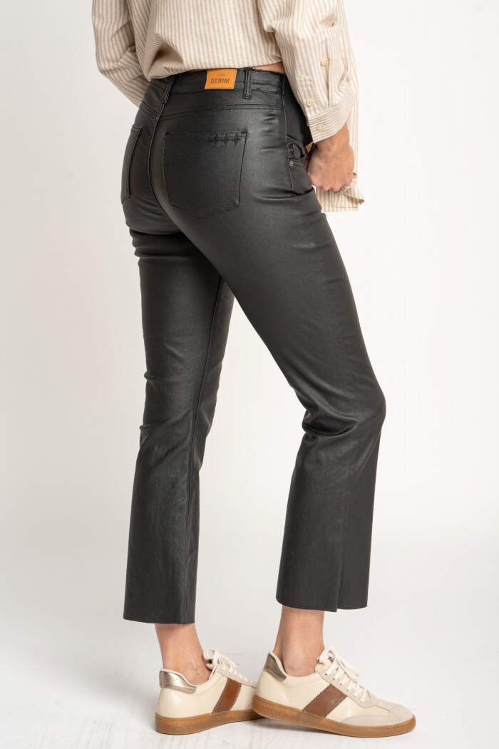 Jean Lemon Mama Waxed Flare Negro