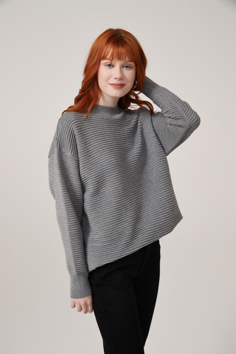 Sweater Uvita - Gris Melange Medio 