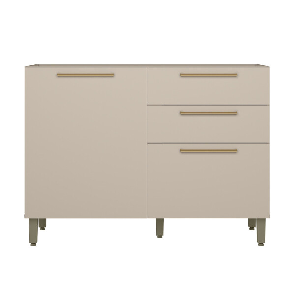 MODULO BAJO MESADA 1 PUERTA + 3 CAJONES MODELO ATENA SIN TAPA Modulo Bajo Mesada 1 Puerta + 3 Cajones Modelo Atena Sin Tapa