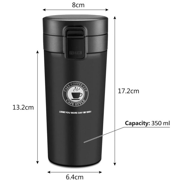 Vaso Térmico Para Cafe Y Te 350ml NEGRO