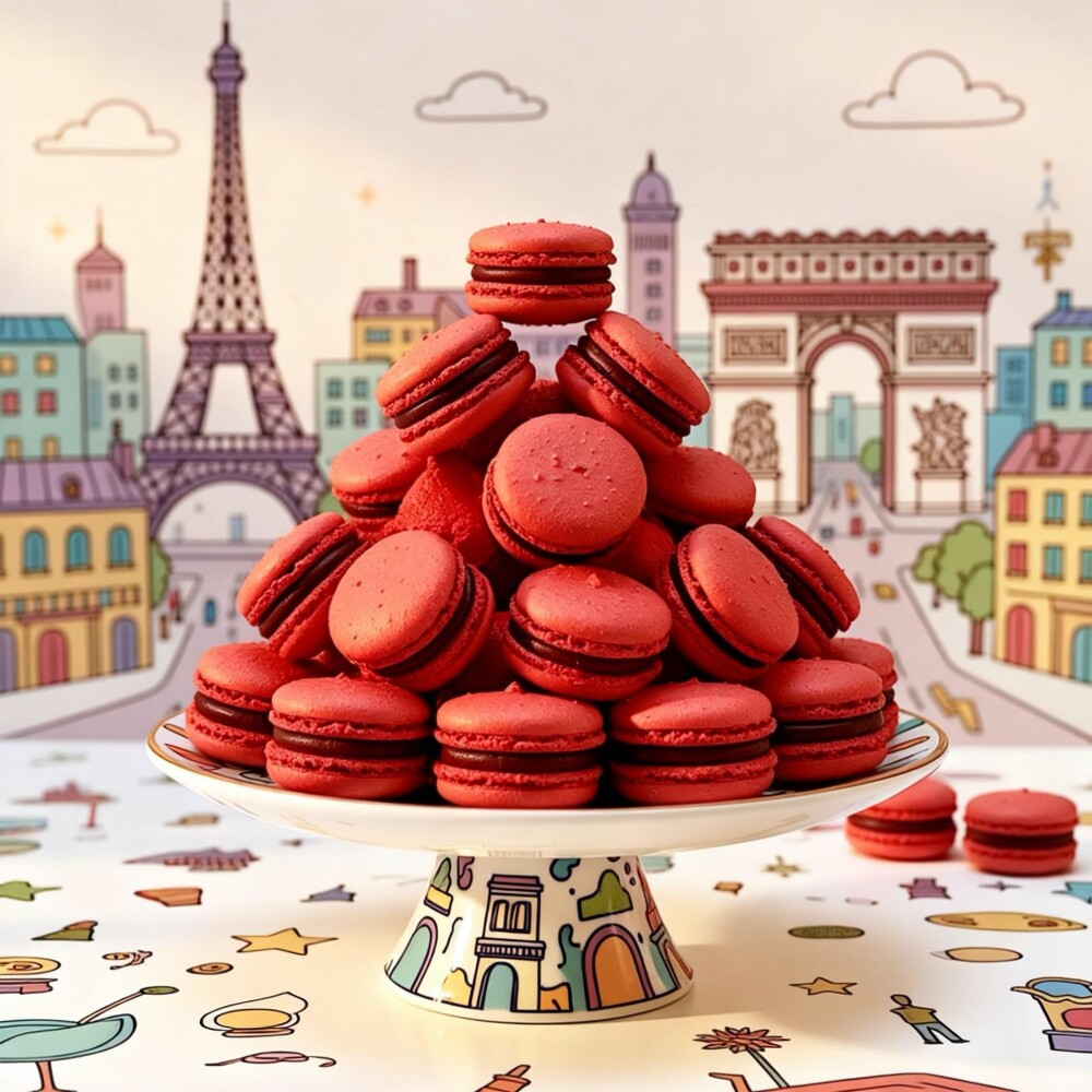 4 Macarons de Frutilla 4 Macarons de Frutilla