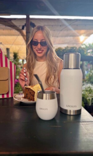 KIT MATERO HOUSES TELAR RAYAS FUCSIA C/ BLANCO