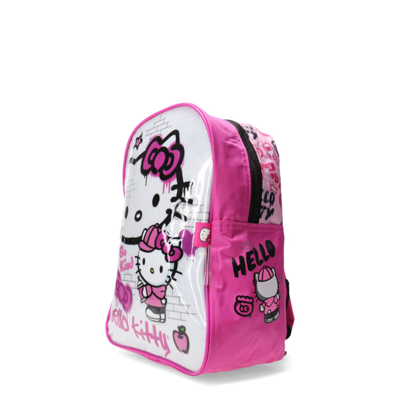 Mochila Hello Kitty 12" Be Kind Fucsia - Blanco