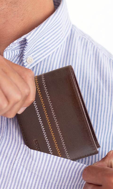 BILLETERA CUERO KEOPS MARRON