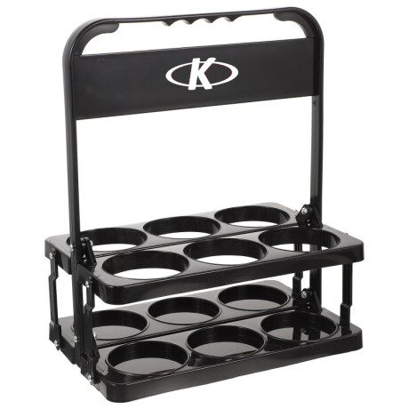 Porta Botellas Knex Plegable Capacidad 6 Unidades NEGRO