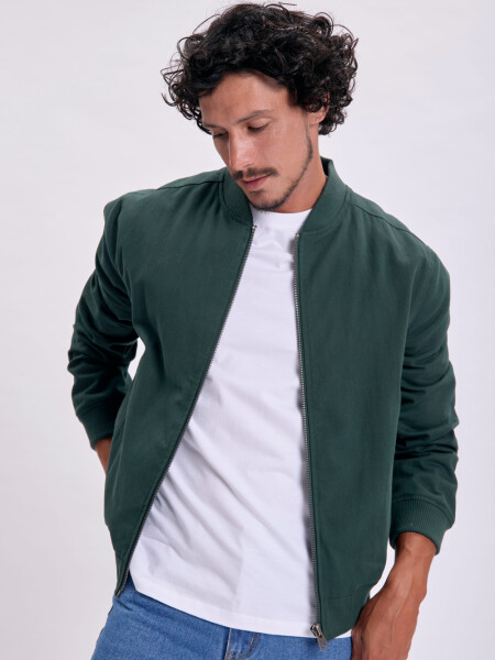 Campera bomber algodón Verde