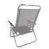 Sillón reclinable en aluminio King, 140 kg súper resistente GRIS