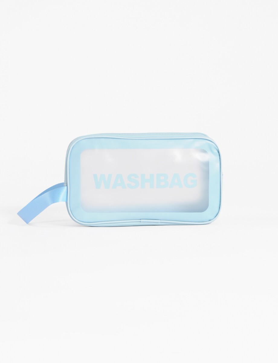 Estuche organizador washbag mediano - celeste 