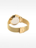 Reloj Pulsera De Malla Metálica De Acero dorado